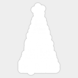 Typography Christmas tree No3 Sticker